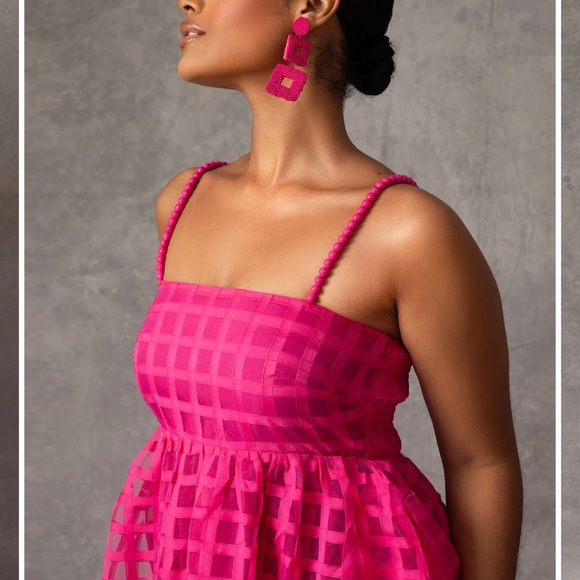 Forever Amelia-TANIA BEADED STRAP MAXI DRESS PINK - Picture 4 of 5